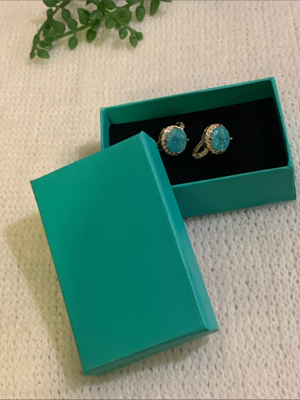 Turquoise & Sterling Silver Dangle Earrings in Blue & Silver
